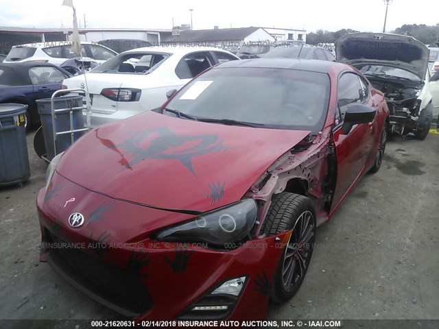 JF1ZNAA18D1731576 - 2013 TOYOTA SCION FR-S RED photo 6