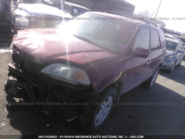 2HNYD18614H522878 - 2004 ACURA MDX TOURING RED photo 2