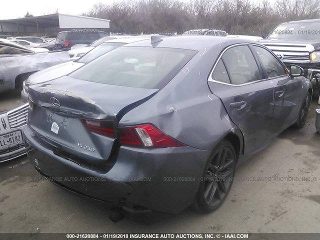 JTHBF1D25F5043817 - 2015 LEXUS IS 250 GRAY photo 4