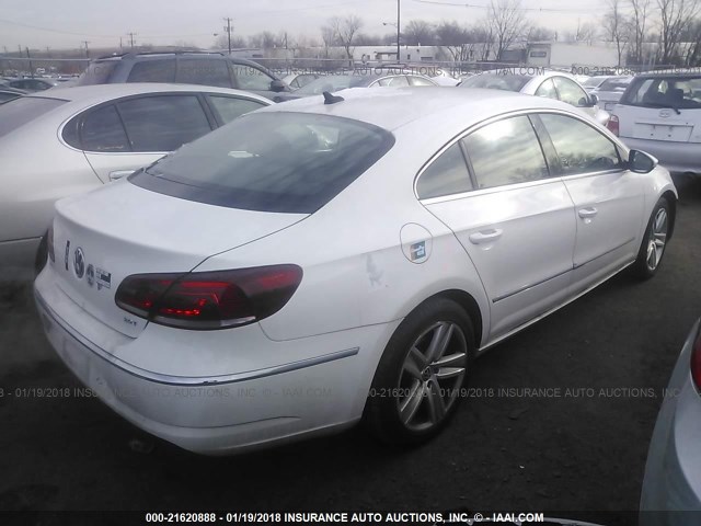 WVWBN7AN9DE504018 - 2013 VOLKSWAGEN CC SPORT WHITE photo 4