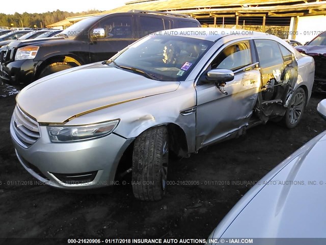 1FAHP2F80DG206378 - 2013 FORD TAURUS LIMITED SILVER photo 2