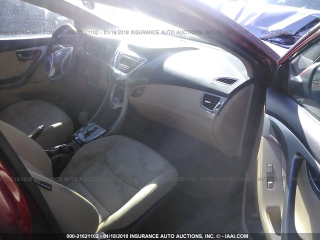 KMHDH4AE9BU139336 - 2011 HYUNDAI ELANTRA GLS/LIMITED MAROON photo 5