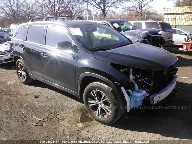 5TDJKRFH8GS322148 - 2016 TOYOTA HIGHLANDER XLE შავი ფოტო 1