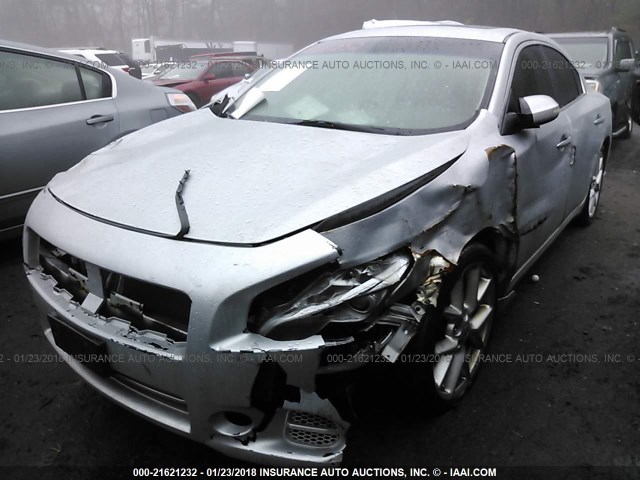 1N4AA51E09C801263 - 2009 NISSAN MAXIMA S/SV SILVER photo 2