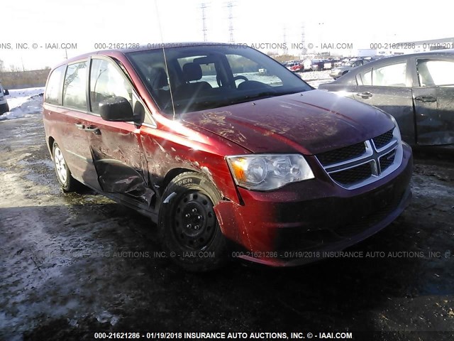 2C4RDGBG8ER412338 - 2014 DODGE GRAND CARAVAN SE RED photo 1