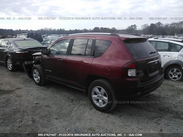 1C4NJCBAXFD436821 - 2015 JEEP COMPASS SPORT RED photo 3