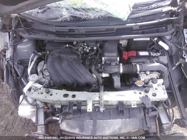 3N1CE2CP0FL403820 - 2015 NISSAN VERSA NOTE S/S PLUS/SV/SL/SR SILVER photo 10