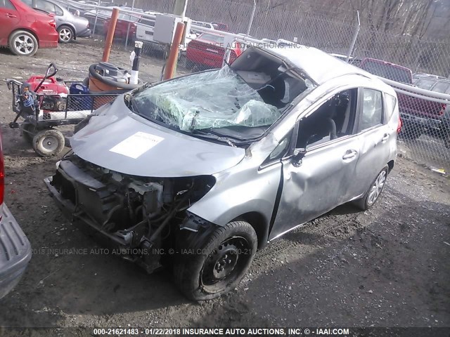 3N1CE2CP0FL403820 - 2015 NISSAN VERSA NOTE S/S PLUS/SV/SL/SR SILVER photo 2