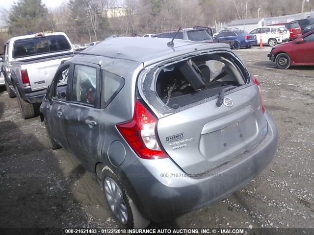 3N1CE2CP0FL403820 - 2015 NISSAN VERSA NOTE S/S PLUS/SV/SL/SR SILVER photo 3