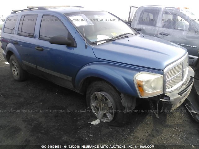 1D4HB48N06F151238 - 2006 DODGE DURANGO SLT BLUE photo 1