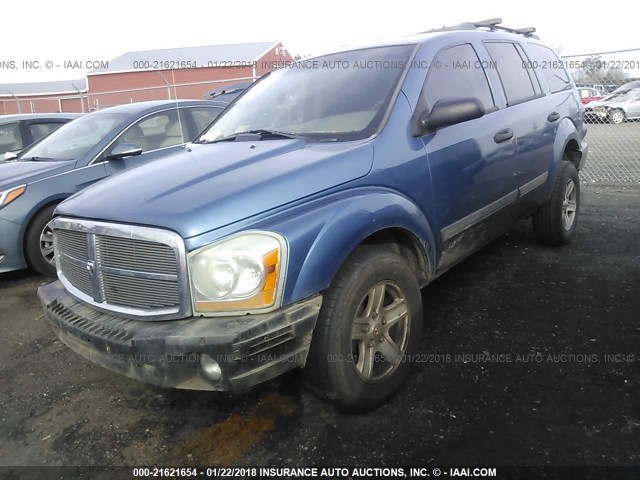 1D4HB48N06F151238 - 2006 DODGE DURANGO SLT BLUE photo 2