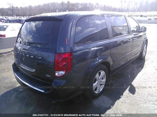 2C4RDGBG6DR762324 - 2013 DODGE GRAND CARAVAN SE GRAY photo 4