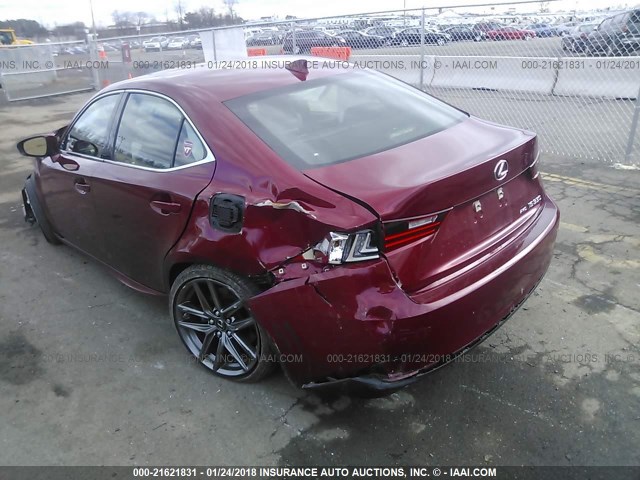 JTHCE1D2XE5003366 - 2014 LEXUS IS 350 RED photo 3