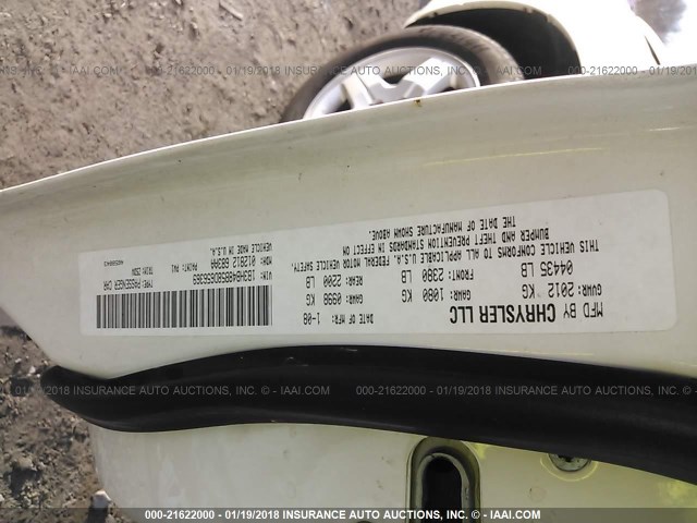 1B3HB48B58D656369 - 2008 DODGE CALIBER SXT WHITE photo 9