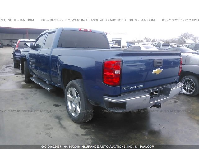 1GCRCREC7FZ234467 - 2015 CHEVROLET SILVERADO C1500 LT BLUE photo 3