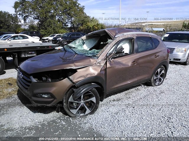 KM8J33A27GU064919 - 2016 HYUNDAI TUCSON LIMITED/SPORT AND ECO/SE BROWN photo 2