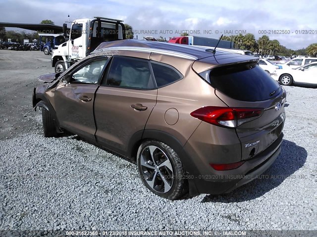 KM8J33A27GU064919 - 2016 HYUNDAI TUCSON LIMITED/SPORT AND ECO/SE BROWN photo 3
