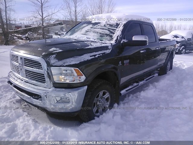 3C6UD5KL1CG208888 - 2012 DODGE RAM 2500 LARAMIE GREEN photo 2