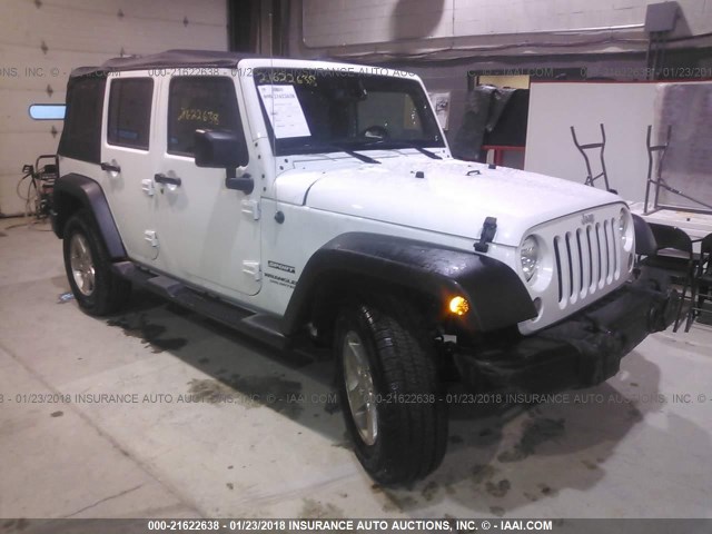 1C4HJWDG4HL699959 - 2017 JEEP WRANGLER UNLIMITE SPORT WHITE photo 1