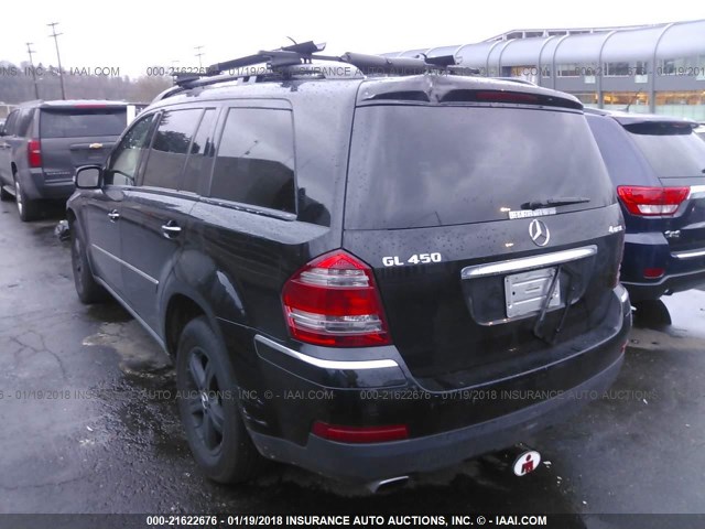 4JGBF71E47A108745 - 2007 MERCEDES-BENZ GL 450 4MATIC BLACK photo 3