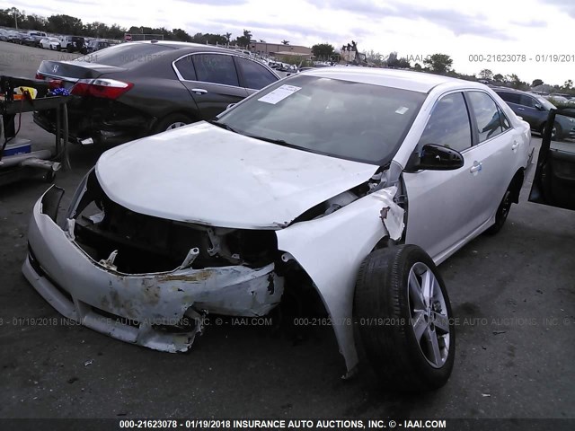 4T1BF1FK8EU810218 - 2014 TOYOTA CAMRY L/SE/LE/XLE WHITE photo 2