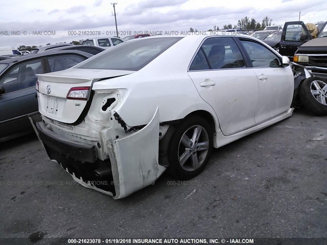 4T1BF1FK8EU810218 - 2014 TOYOTA CAMRY L/SE/LE/XLE WHITE photo 4