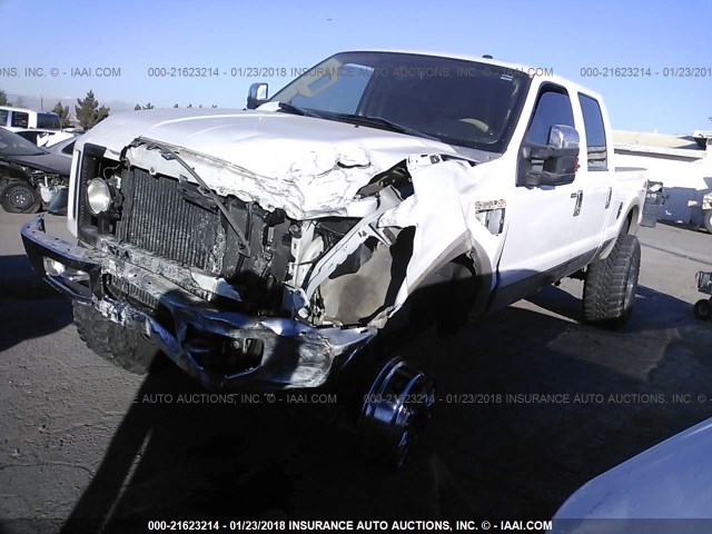 1FTSW2BR9AEA04406 - 2010 FORD F250 SUPER DUTY WHITE photo 2