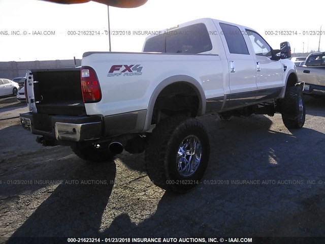 1FTSW2BR9AEA04406 - 2010 FORD F250 SUPER DUTY WHITE photo 4