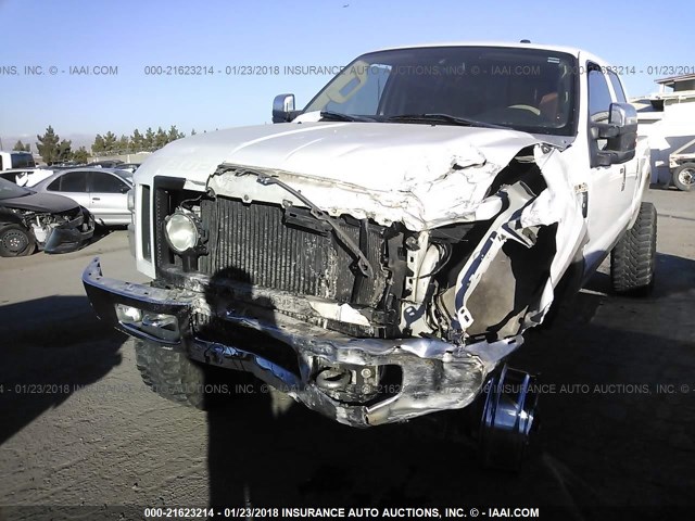 1FTSW2BR9AEA04406 - 2010 FORD F250 SUPER DUTY WHITE photo 6