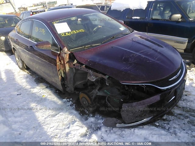 1C3CCCAB7FN619135 - 2015 CHRYSLER 200 LIMITED BURGUNDY photo 1