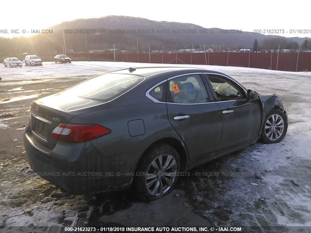 JN1BY1AR5CM396589 - 2012 INFINITI M37 X GREEN photo 4