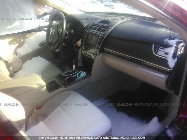 4T4BF1FK8CR195236 - 2012 TOYOTA CAMRY SE/LE/XLE Қызыл фото 5