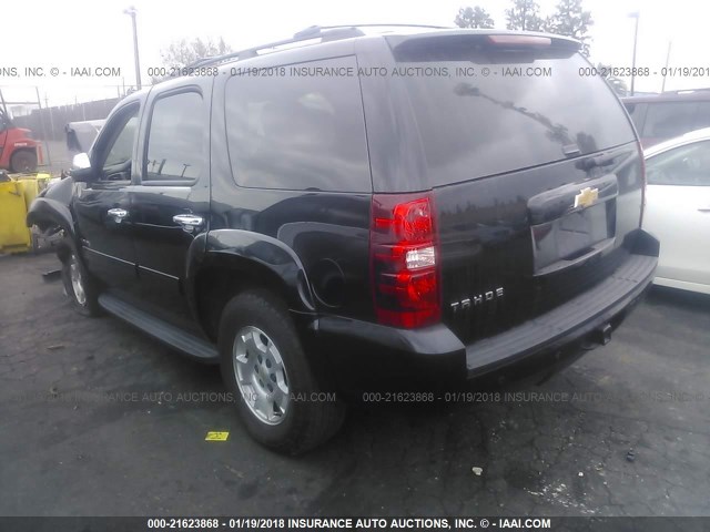 1GNSCAE09DR149692 - 2013 CHEVROLET TAHOE C1500  LS BLACK photo 3