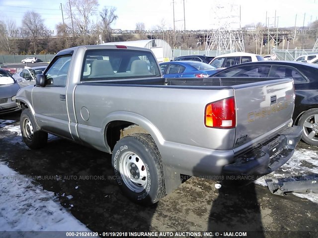 1GCDT14X2XK175354 - 1999 CHEVROLET S TRUCK S10 BEIGE photo 3