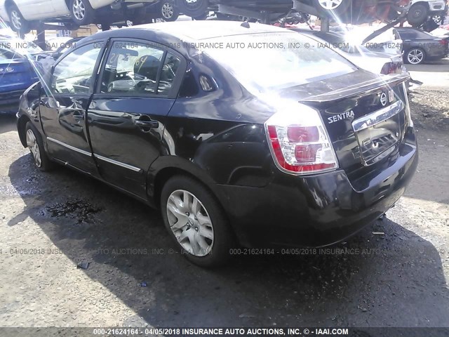 3N1AB6AP2BL637218 - 2011 NISSAN SENTRA 2.0/2.0S/SR/2.0SL BLACK photo 3