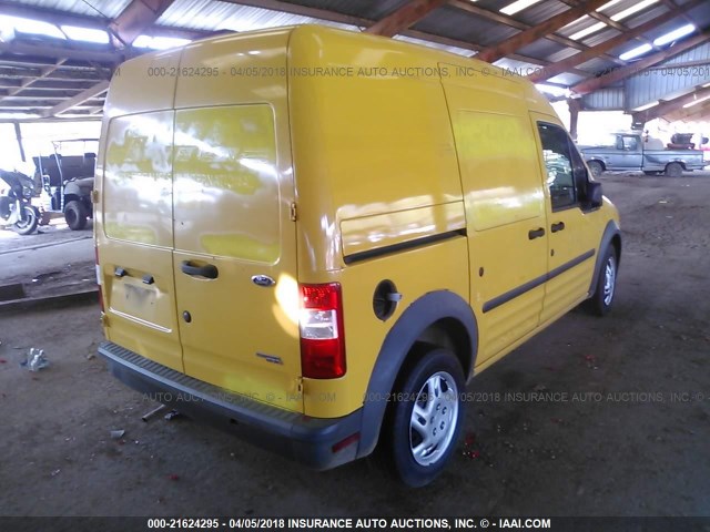NM0LS7AN5DT158281 - 2013 FORD TRANSIT CONNECT XL YELLOW photo 4