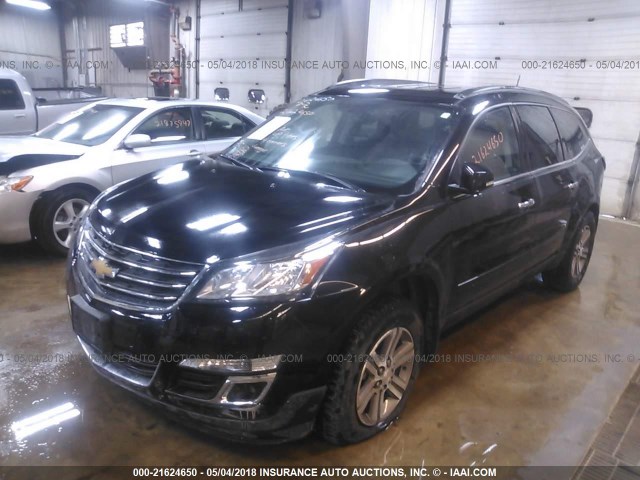 1GNKVGKD4HJ114003 - 2017 CHEVROLET TRAVERSE LT BLACK photo 2