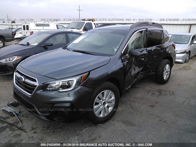 4S4BSAAC4J3257594 - 2018 SUBARU OUTBACK 2.5I GRAY photo 2