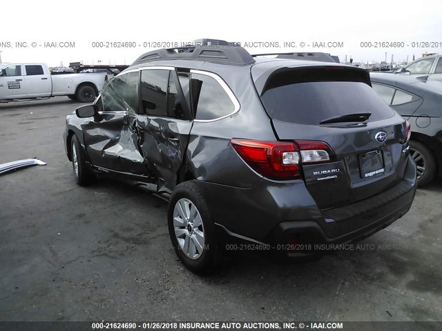 4S4BSAAC4J3257594 - 2018 SUBARU OUTBACK 2.5I GRAY photo 3