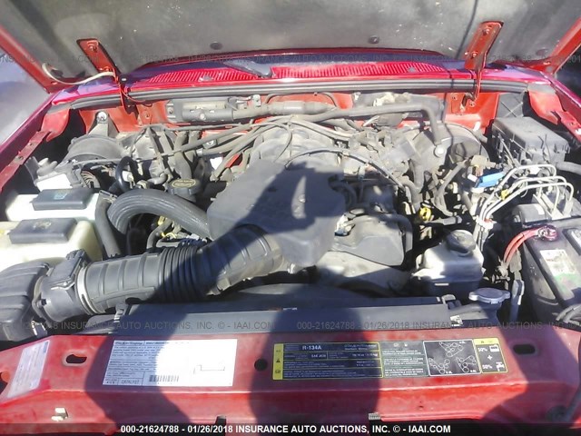 1FTZR45E93PA11115 - 2003 FORD RANGER SUPER CAB RED photo 10