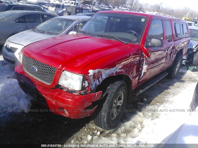 1FTZR45E93PA11115 - 2003 FORD RANGER SUPER CAB RED photo 2