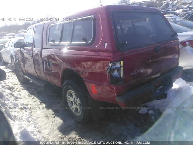 1FTZR45E93PA11115 - 2003 FORD RANGER SUPER CAB RED photo 3