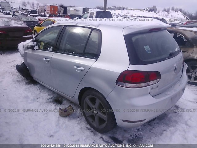 WVWDA7AJ0CW234400 - 2012 VOLKSWAGEN GOLF SILVER photo 3