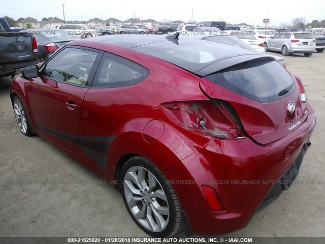 KMHTC6ADXDU110797 - 2013 HYUNDAI VELOSTER RED photo 3