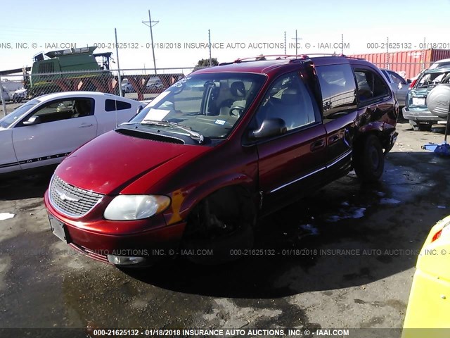 2C8GP64L34R544052 - 2004 CHRYSLER TOWN & COUNTRY LIMITED RED photo 2