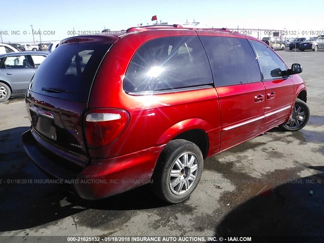 2C8GP64L34R544052 - 2004 CHRYSLER TOWN & COUNTRY LIMITED RED photo 4