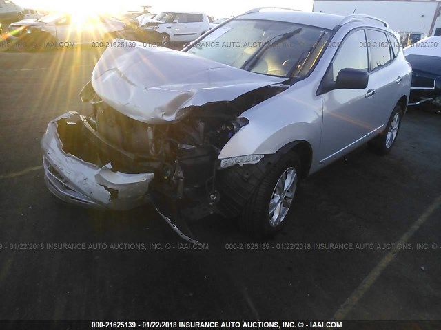 JN8AS5MT8FW158645 - 2015 NISSAN ROGUE SELECT S SILVER photo 2