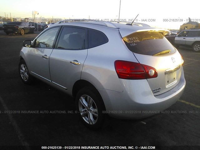 JN8AS5MT8FW158645 - 2015 NISSAN ROGUE SELECT S SILVER photo 3