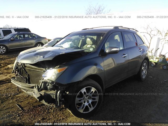 2HNYD28327H505720 - 2007 ACURA MDX TECHNOLOGY GRAY photo 2