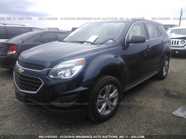 2GNALBEKXH1544062 - 2017 CHEVROLET EQUINOX LS BLUE photo 2